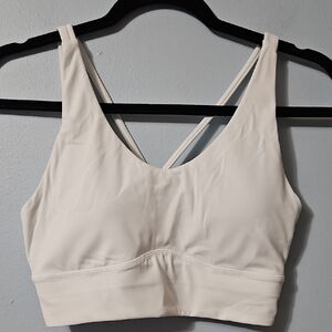 Horisun Women's White Sports Bra Size M